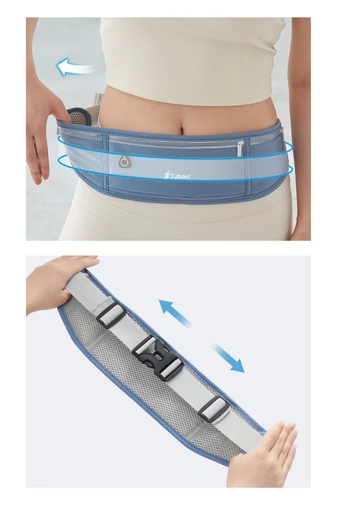 Borsetă Sport Unisex Albastra Bandă Reflectorizantă Din Poliester Talie 65–120cm