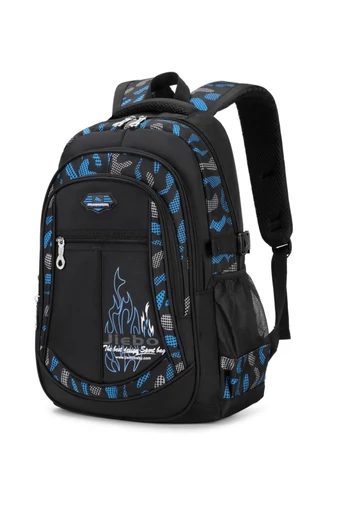 Rucsac Scoala Multifunctional Albastru Cu Negru Spatios Și Impermebil 48*32*22cm
