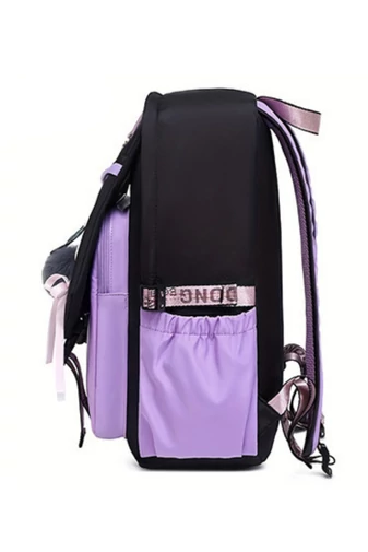 Rucsac Școlar Multifuncțional Spațiu Pentru Laptop 15.6'' Violet Cu Negru 44*31*15cm