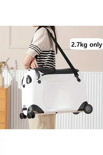Troler Copii 2în1 Scaun Portabil Din PP În Formă De Panda Negru Cu Alb 37*53*24cm