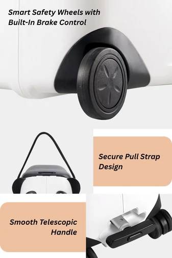 Troler Copii 2în1 Scaun Portabil Din PP În Formă De Panda Negru Cu Alb 37*53*24cm