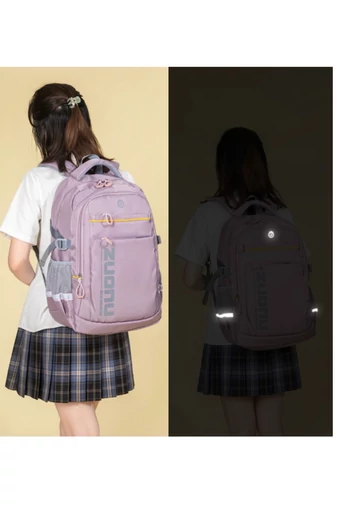 Rucsac Calitate Premium Unisex Cu Suport Lombar Și Capacitate Mare Impermeabil ZUONU Bej 46*33*18cm
