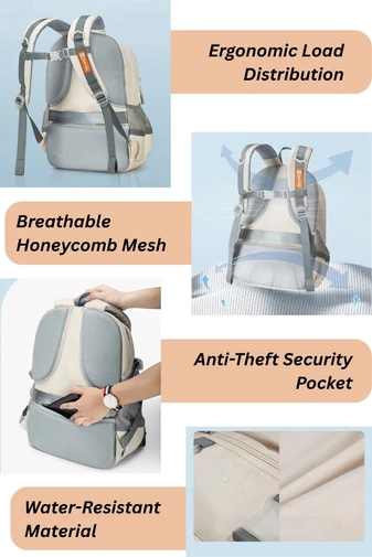 Rucsac Școlar Unisex Calitate Premium Din Țesătură Oxford Impermeabil Și Ușor ZUONU 44*32.5*18cm