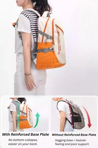 Rucsac Premium Unisex Pentru Școală Și Călătorii Din Țesătură Oxford Ergonomic ZUONU Bej Cu Portocaliu 46*31*20cm