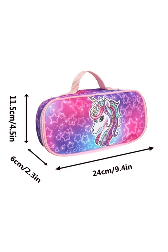 Penar Pentru Fete Violet  Model Unicorn Cu Mâner 11.5*24*6cm