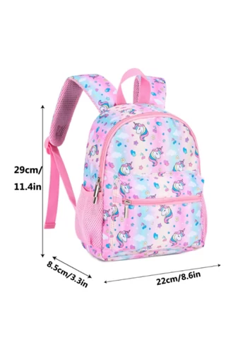 Ghiozdan Școlar Pentru Fete Roz Cu Model Unicorn 29*22*8.5cm