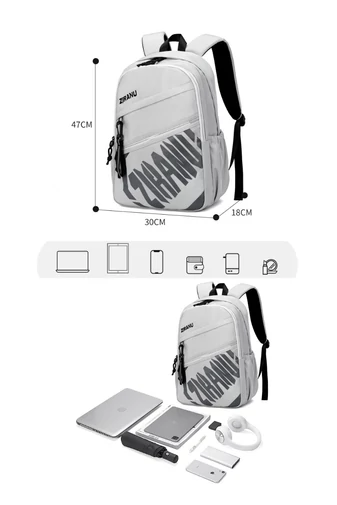 Rucsac Multifuncțional Unisex Cu Spațiu Pentru Laptop 14''  Albastru 47*30*18cm