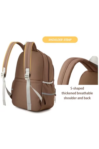 Rucsac Școală Cu Compartimente Multiple Impermeabil Roz Cu Breloc Inclus 44*28*14cm