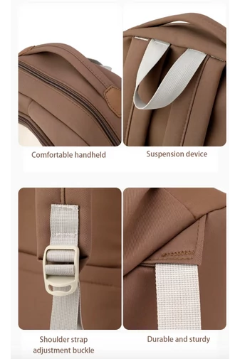 Rucsac Școală Cu Compartimente Multiple Impermeabil Roz Cu Breloc Inclus 44*28*14cm