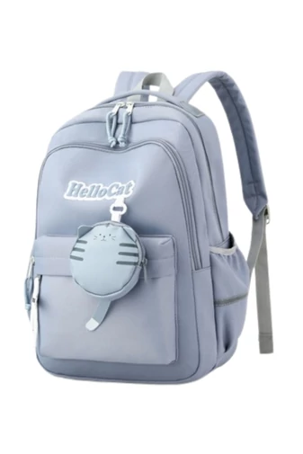 Rucsac Școală Cu Compartimente Multiple Impermeabil Roz Cu Breloc Inclus 44*28*14cm
