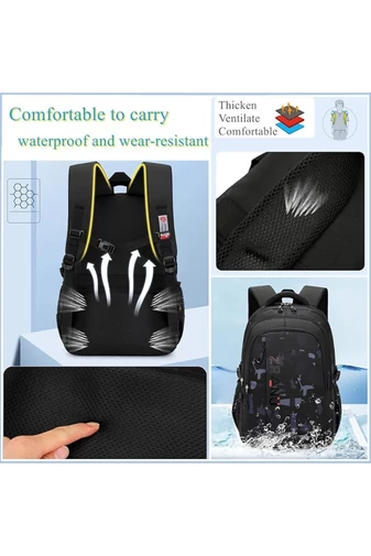 Rucsac Multifuncțional Cu Design Moder Și Capacitate Mare Ideal Pentru Școală Sau Călătorii Negru 47*32*19cm