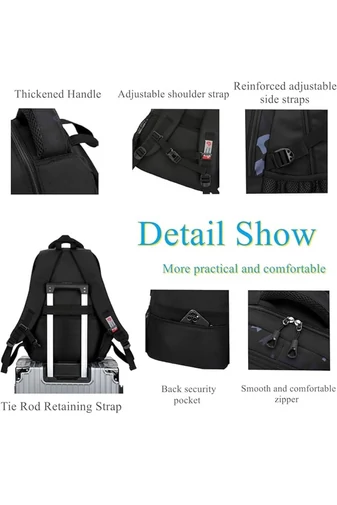 Rucsac Multifuncțional Cu Design Moder Și Capacitate Mare Ideal Pentru Școală Sau Călătorii Negru 47*32*19cm