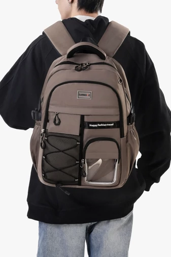 Rucsac Impermeabil Capacitate Mare Din Poliester, Spațiu Laptop 15,6'' Alb 45*32*19cm