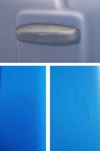 Troler Defect Estetic Mediu Bonluo Albastru Închis Din ABS Securizat Cu Cifru De Dimensiunea 65*43*24cm
