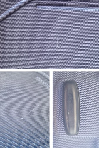 Troler Defect Estetic Mediu Bonluo Albastru Închis Din ABS Securizat Cu Cifru De Dimensiunea 65*43*24cm