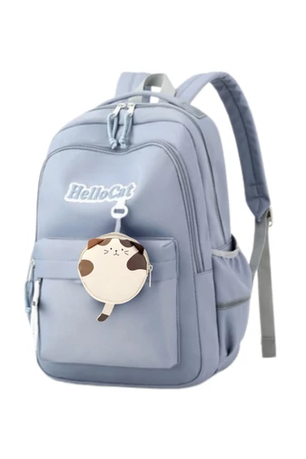 Rucsac Școală Cu Compartimente Multiple Impermeabil Roz Cu Breloc Inclus 44*28*14cm