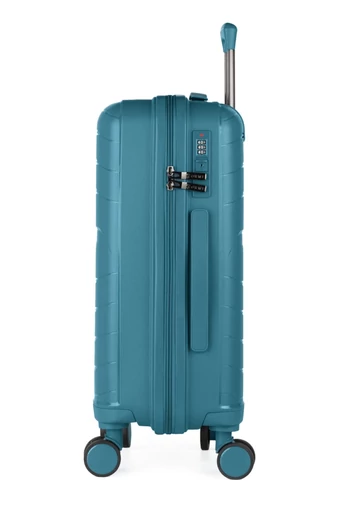 Troler De Cabină Ormi Verde Turcoaz Polipropilen De Calitate Premium Extrem De Rezistent Cu Roți Detașabile 53*35*20cm