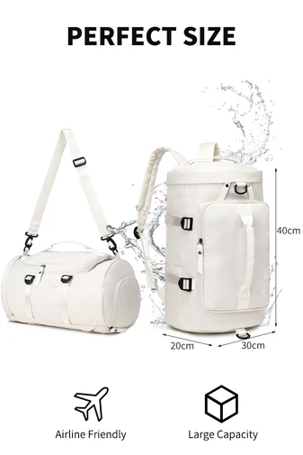  Bonluo Geantă De Voiaj /Rucsac Bej Din Material Impermeabil , Dimensiuni Wizzair (40*30*20cm) Calitate Premium