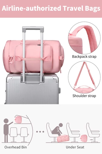  Bonluo Geantă De Voiaj /Rucsac Roz Din Material Impermeabil , Dimensiuni Wizzair (40*30*20cm)Calitate Premium
