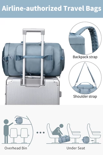  Bonluo Geantă De Voiaj /Rucsac Albastru Închis Din Material Impermeabil , Dimensiuni Wizzair (40*30*20cm) Calitate Premium