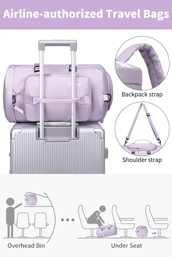  Bonluo Geantă De Voiaj/Rucsac Mov Din Material Impermeabil , Dimensiuni Wizzair (40*30*20cm) Calitate Premium