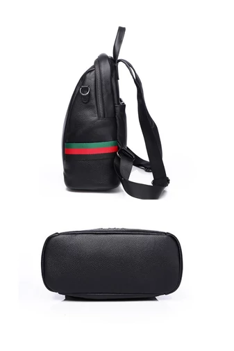 Rucsac Dama Din Piele Naturală Multifuncțional Bonluo Negru 29*24*11cm