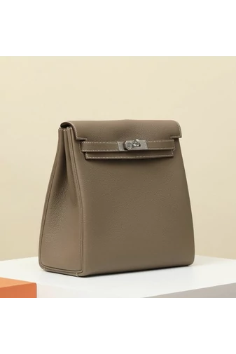 Rucsac Dama Mini Din Piele Naturală Cu Un Design Elegant Bonluo Maro 25*23*10cm