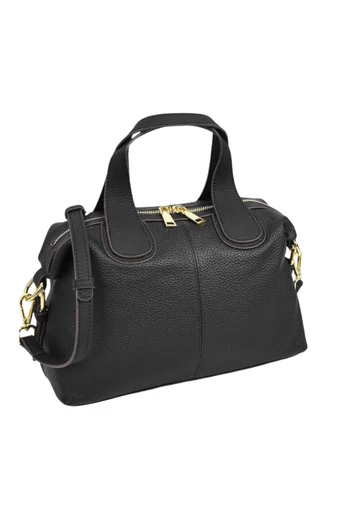 Geantă De Mana Elegantă Multifunctională Din Piele Naturală Bonluo Neagră 22*30*13cm
