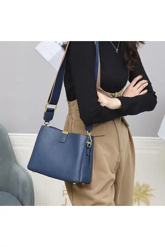 Geanta De Umar 2în1 Geanta Crossbody  Din Piele Naturala, Compactă Și Elegantă Bonluo Negru 18*25*11cm