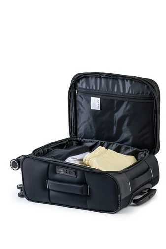 Troler De Cabină Negru Extrem De Ușor Din Poliester Impermeabil 56*37*21cm