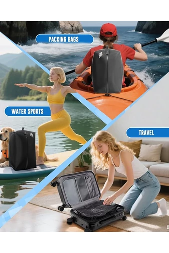 Sac Depozitare Cu Vacuum Și Fermuar Etanș Bonluo Negru Impermeabil 39*29*15cm