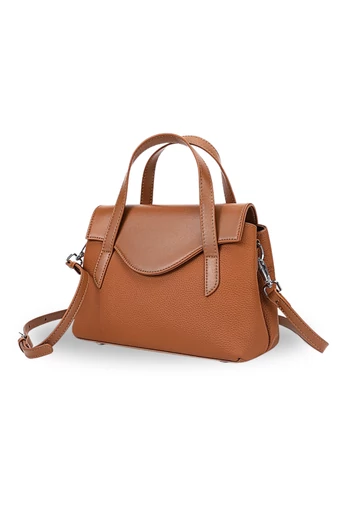 Geantă De Mana 2în1 Crossbody Din Piele Naturală Bej Elegantă Și Compactă 17*25*11cm