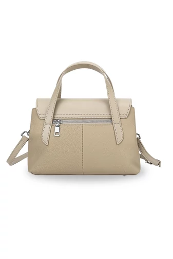 Geantă De Mana 2în1 Crossbody Din Piele Naturală Bej Elegantă Și Compactă 17*25*11cm