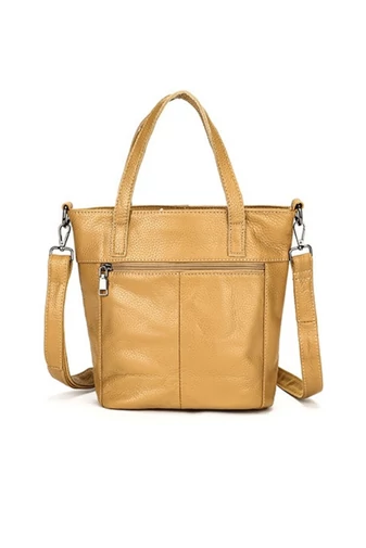 Geanta de Mana 2în1 Crossbody Mini Multifuncțională Din Piele Naturală Albastră 25*23*12cm