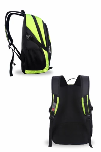 Ghiozdan Din Poliester Impermeabil Albastru Deschis Cu Negru Cu Compartimente Multiple 46*32*19cm