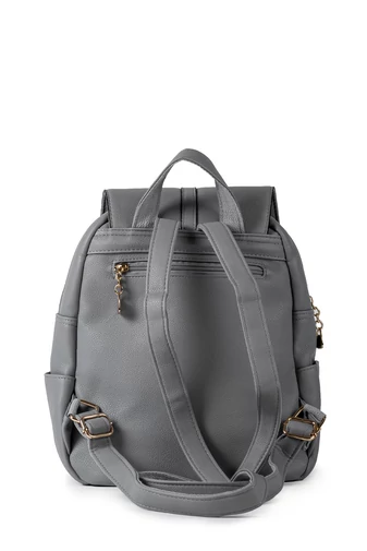 Bonluo Rucsac Damă Negru Din Imitație Piele Accesorizat Cu Cap De Pisicuță (30x25x13cm)