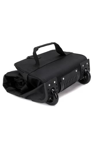 Geantă De Voiaj Pe Roți Medie Pliabilă Neagră Cu O Capacitate Mare 65*37*37cm