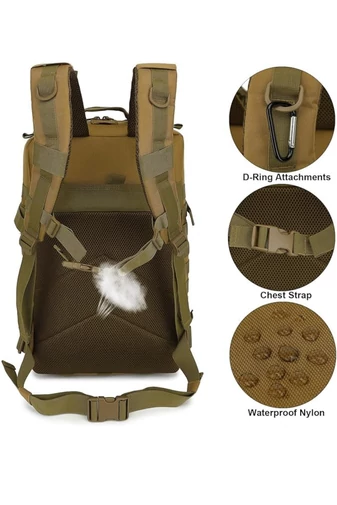 Ghiozdan Drumeții Negru Cu O Capacitate Mare Impermeabil Extrem De Rezistent 53*35*25cm