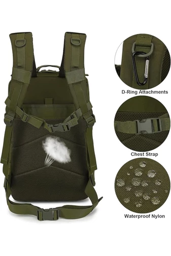 Ghiozdan Drumeții Negru Cu O Capacitate Mare Impermeabil Extrem De Rezistent 53*35*25cm