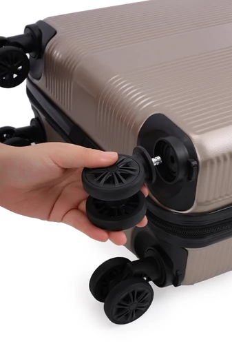 Troler De Cabină Wizzair Negru Bonluo Cu Pereți Tari 55*40*20cm Roți Detașabile