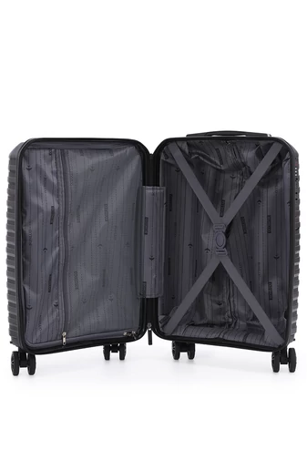 Troler De Cabină Wizzair Negru Bonluo Cu Pereți Tari Polipropilen 55*35*22cm Roți Detașabile