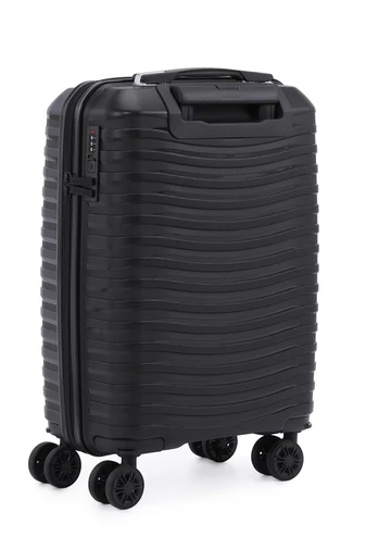 Troler De Cabină Wizzair Negru Bonluo Cu Pereți Tari Polipropilen 55*35*22cm Roți Detașabile