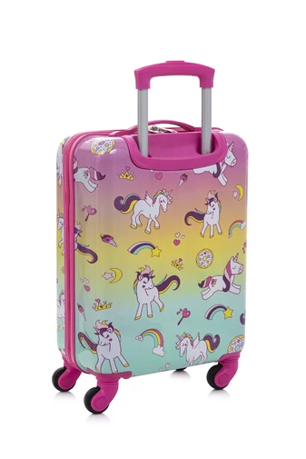 Troler Copii Model Unicorn Colorat Perfect Pentru Călătorii Vesele 50*33*20cm