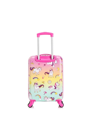 Troler Copii Model Unicorn Colorat Perfect Pentru Călătorii Vesele 50*33*20cm