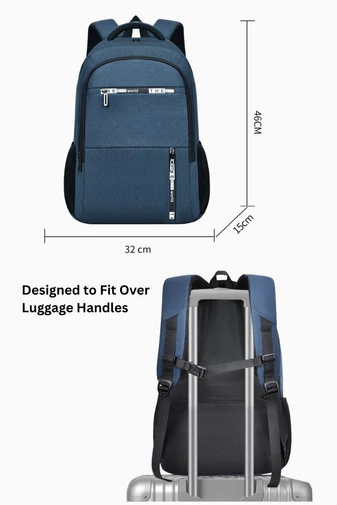 Rucsac Multifuncțional Impermeabil Negru Pentru Școala Ideal Pentru Laptop Cu Port USB 46*32*15cm