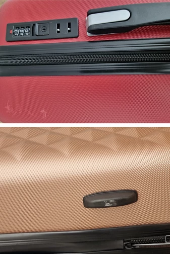 Troler Defect Estetic Bagaj De Mână De Culoarea Șampaniei Bonluo Cu Pereți Tari Dimensiune Wizz-Air 55*35*22cm 