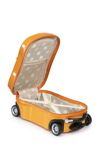 Troler Copii În Formă De Mașinuță Portocalie Design Sport Ușor Și Practic Pentru Călătorii 50*30*23cm