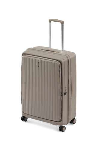Set Troler Culoarea Șampaniei Din PP Cu Spațiu Extensibil Și Cifru TSA 