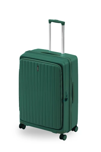 Set Troler Verde Din PP Cu Spațiu Extensibil Și Cifru TSA 