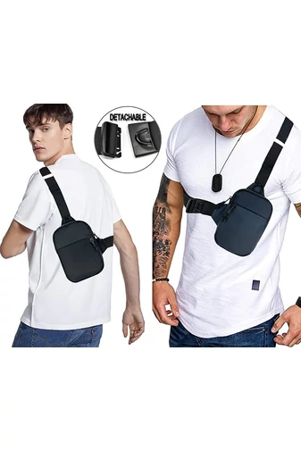 Geantă Mini Crossbody Albastru Închis Bonluo Unisex Curea Reglabilă Ideală Pentru Sport Din Poliester 19*13*3cm